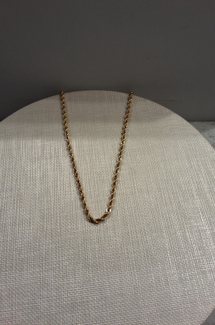 10Kt Yellow Gold 24" 2.8Mm Rope Chain