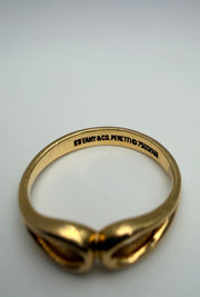 Tiffany & Co 18Kt Yellow Gold Double Tear Drop Ring Size 4.5