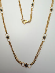 18Kt Yellow Gold Amali Blue Diamond Whisper 22In Chain