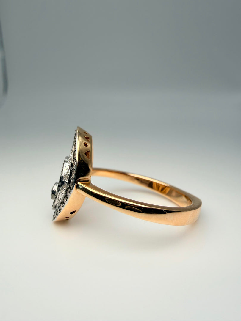 14Kt Rose Gold .51Tw Diamond Ring With Black Rhodium (24873689)