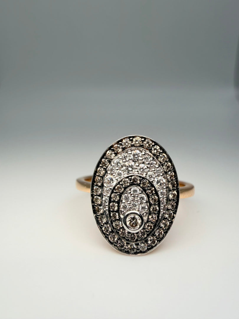 14Kt Rose Gold .51Tw Diamond Ring With Black Rhodium (24873689)