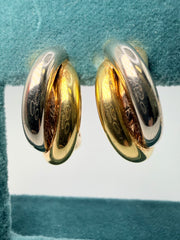 18Kt Yellow Gold Cartier Trinity Hoop Earrings