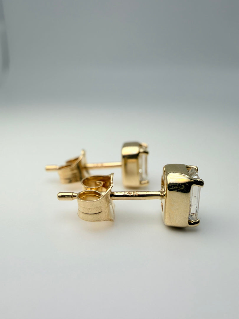 14Kt Yellow Gold 1/2CTW Emerald Cut Diamond Stud Earrings (25356601)