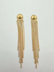 18Kt Yellow Gold Kim Collins Large Fringe Earring Backs