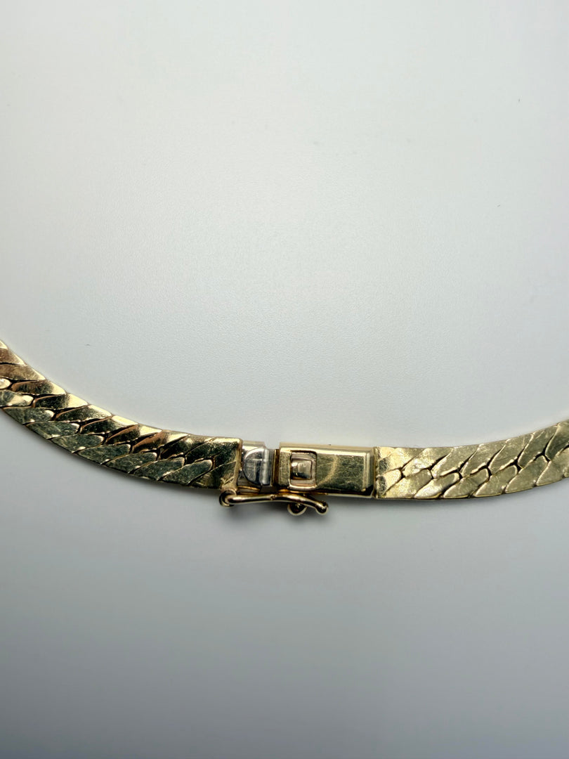 14Kt Yellow Gold Flat Herringbone 20" Chain