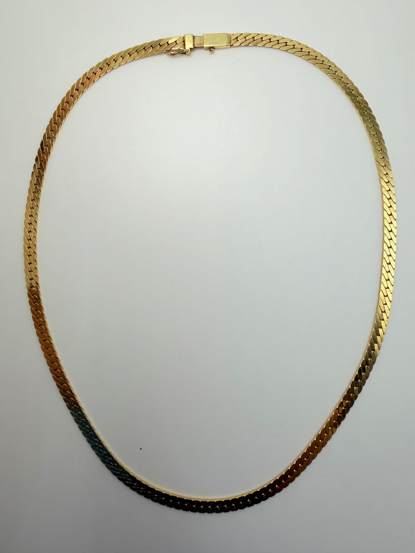 14Kt Yellow Gold Flat 4Mm 18" Herringbone Chain