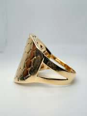 14Kt Yellow Gold Hollow Design Ring Size 8.25