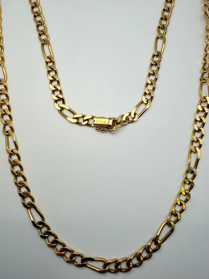 18Kt Yellow Gold 31.5" 5.5Mm Figaro Link Chain