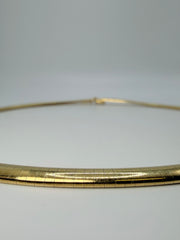 14Kt Yellow Gold Omega 6Mm Necklace