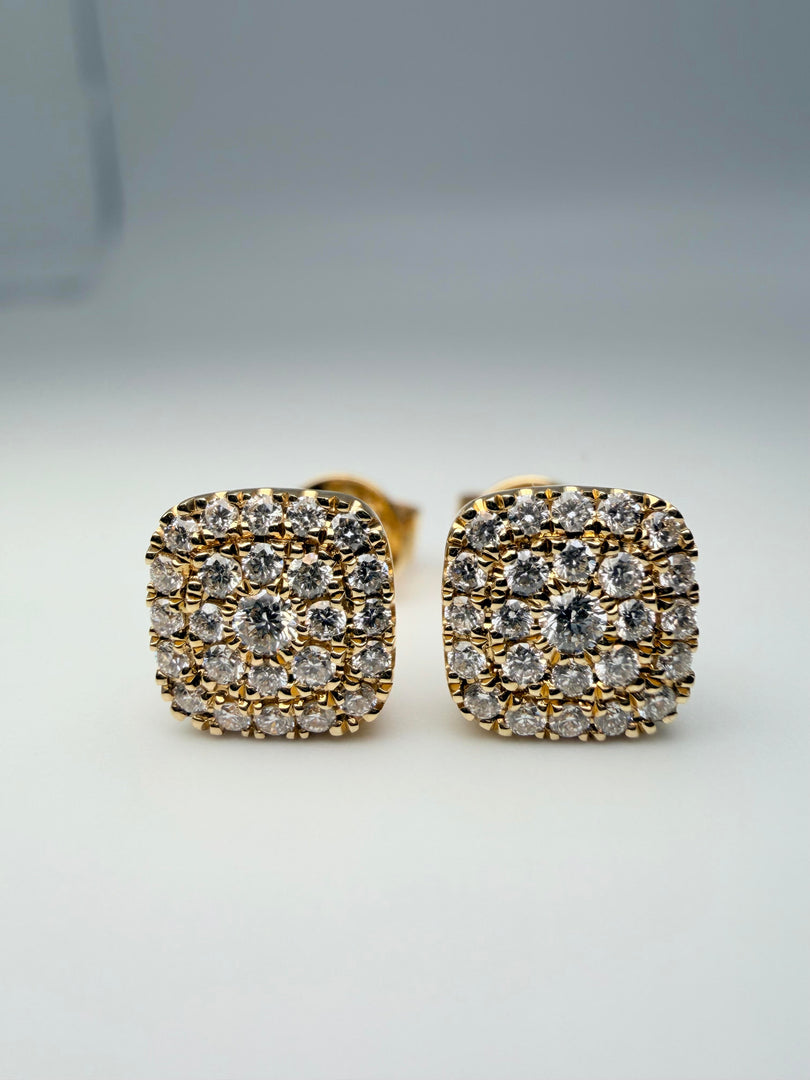 14Kt Yellow Gold 1/4CTW Diamond Cluster Stud Earrings (25213034)