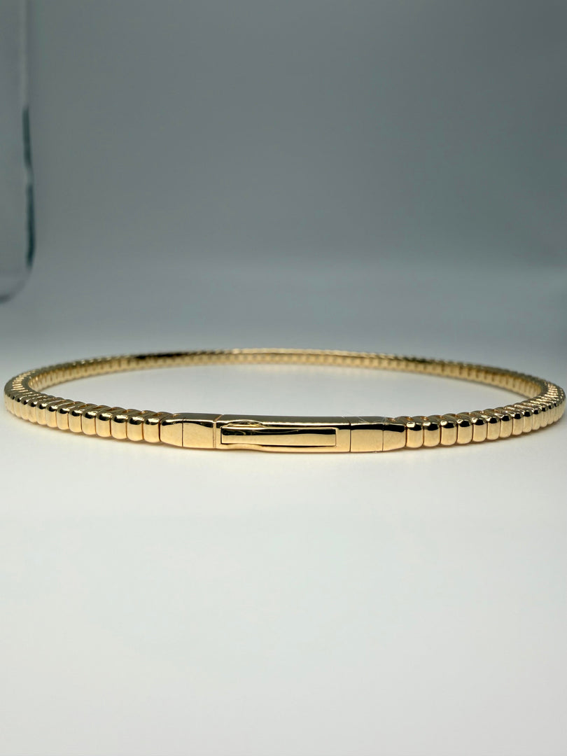 14Kt Yellow Gold Tracer Flexi Bracelet With Titanium Wire Size 6.75 (Fsbg5383Y)