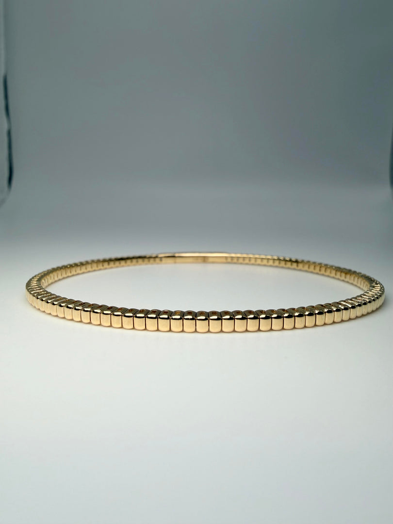 14Kt Yellow Gold Tracer Flexi Bracelet With Titanium Wire Size 6.75 (Fsbg5383Y)