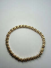 14Kt Yellow Gold Diamond And Ruby Tennis Bracelet With 16 Round Diamonds Approximately 2.5CTW J-I1