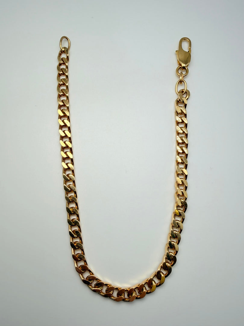18Kt Yellow Gold Curb Link Bracelet 8.5"