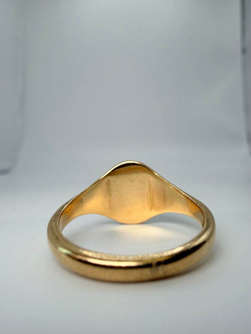 9Kt Yellow Gold Vintage Signet Ring From Birmingham 1964