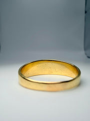 18Kt Yellow Gold Tapered Band Size 8.75  7Mm-2.3Mm
