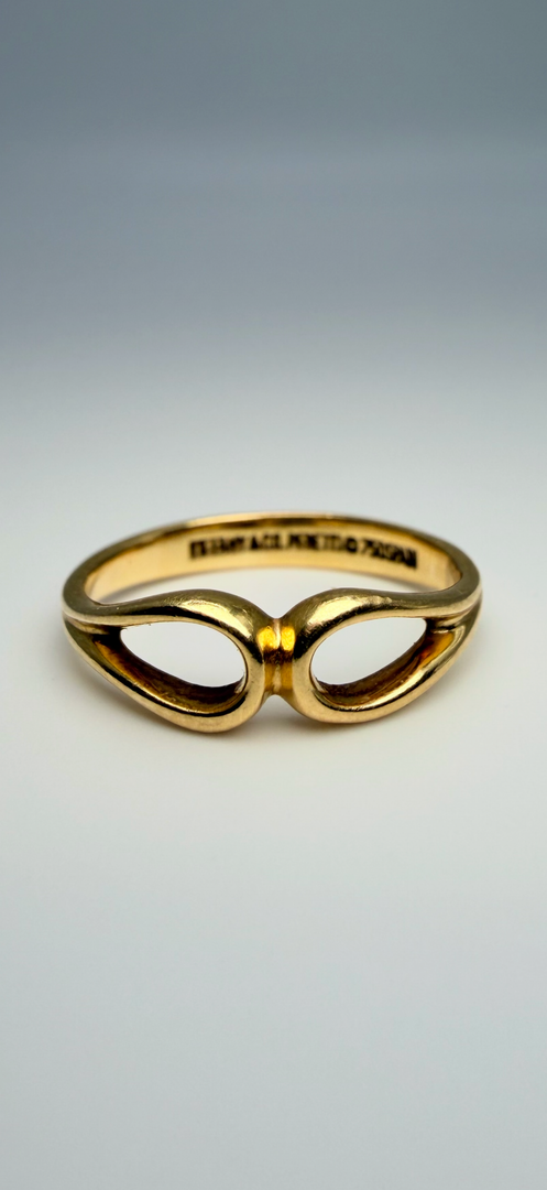 Tiffany & Co 18Kt Yellow Gold Double Tear Drop Ring Size 4.5
