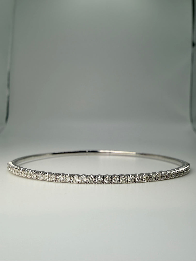 14Kt White Gold 1/2CTW Natural Diamond Flexible Bracelet Size 6.50(Fsbg5185S8W-6C)