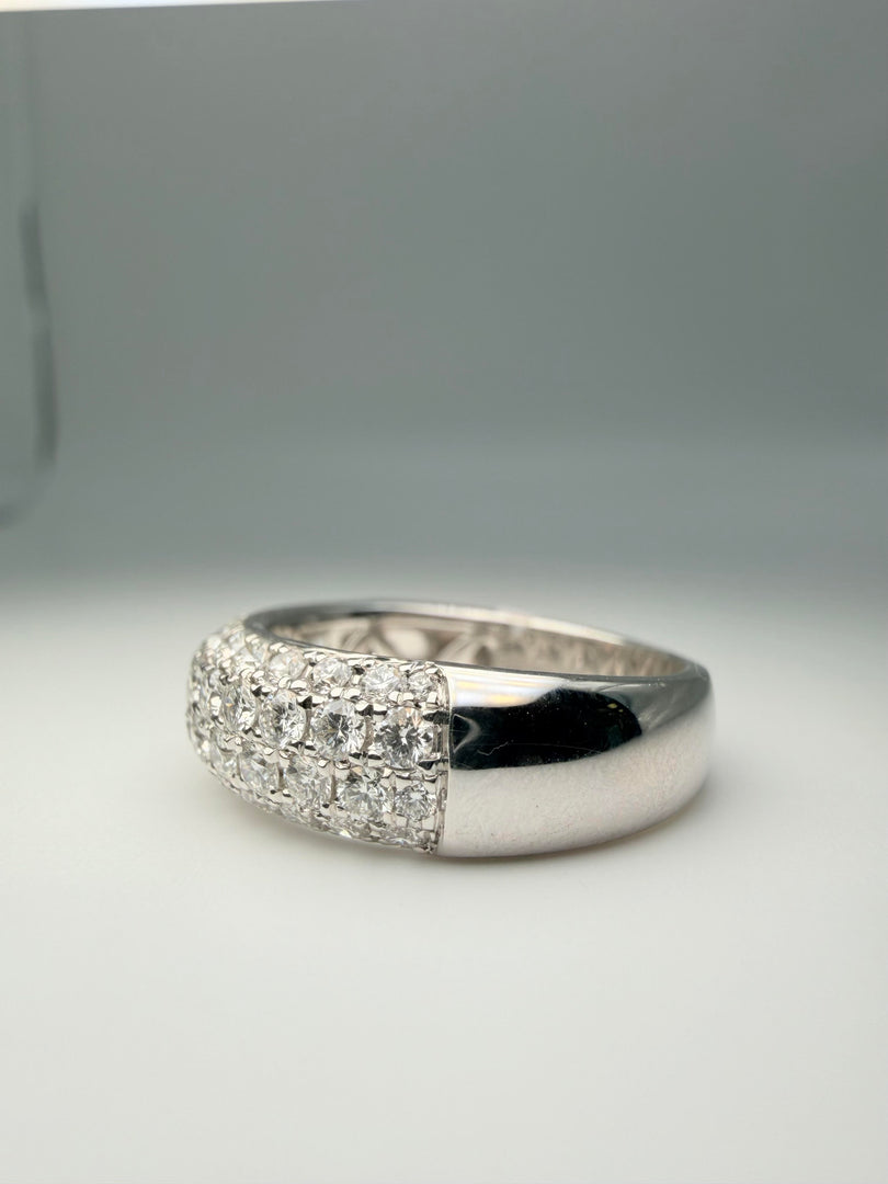14Kt White Gold 1.23CTW Diamond Pave Ring (25320466)