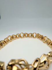 14Kt Yellow Gold X/O Bracelet With Safety Clasp